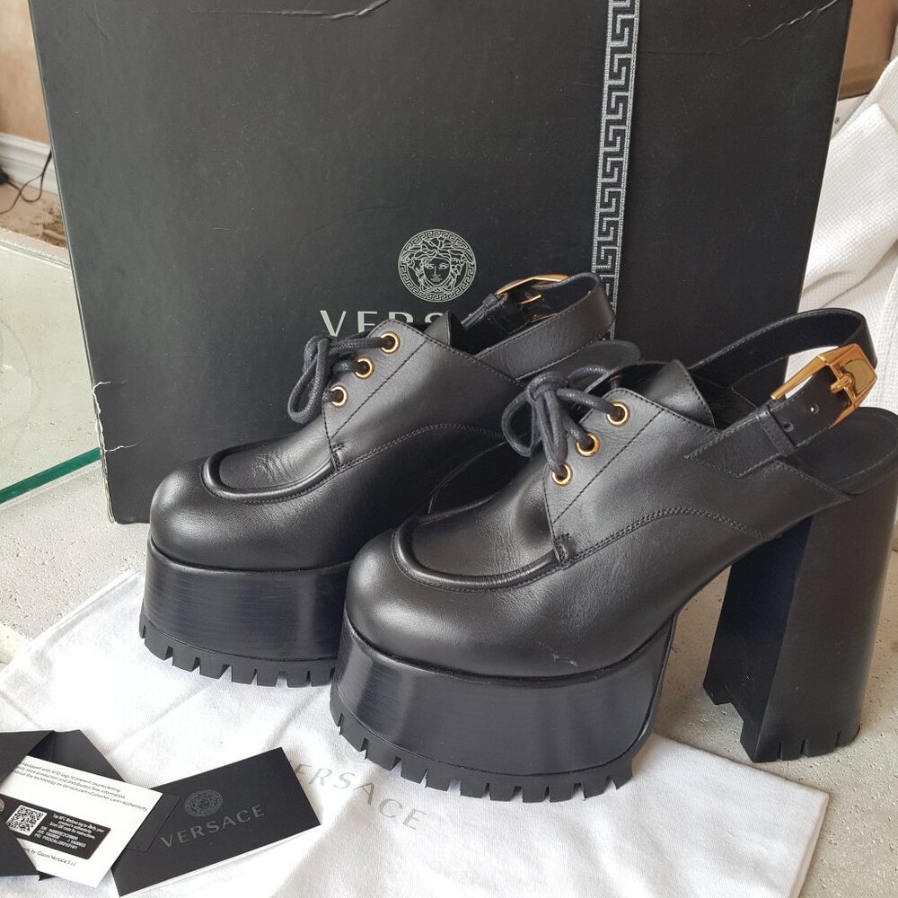 Versace ! Sling back Platform loafer  ( EU/40)